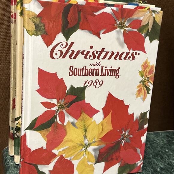 5 Christmas With Southern Living Hardcover Books 1985–1989 Vintage Cookbook Set - Picture 2 of 6